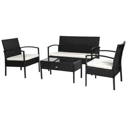 4 Seater Rattan Garden Furniture Set