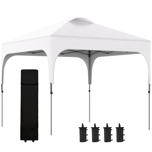 3x3M Pop Up Gazebo, Carry Bag 4 Leg Weight Bags White