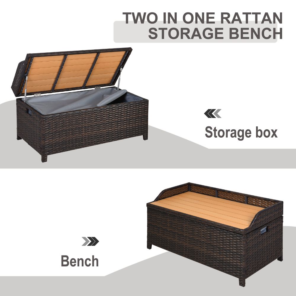 Rattan Garden Storage with storage