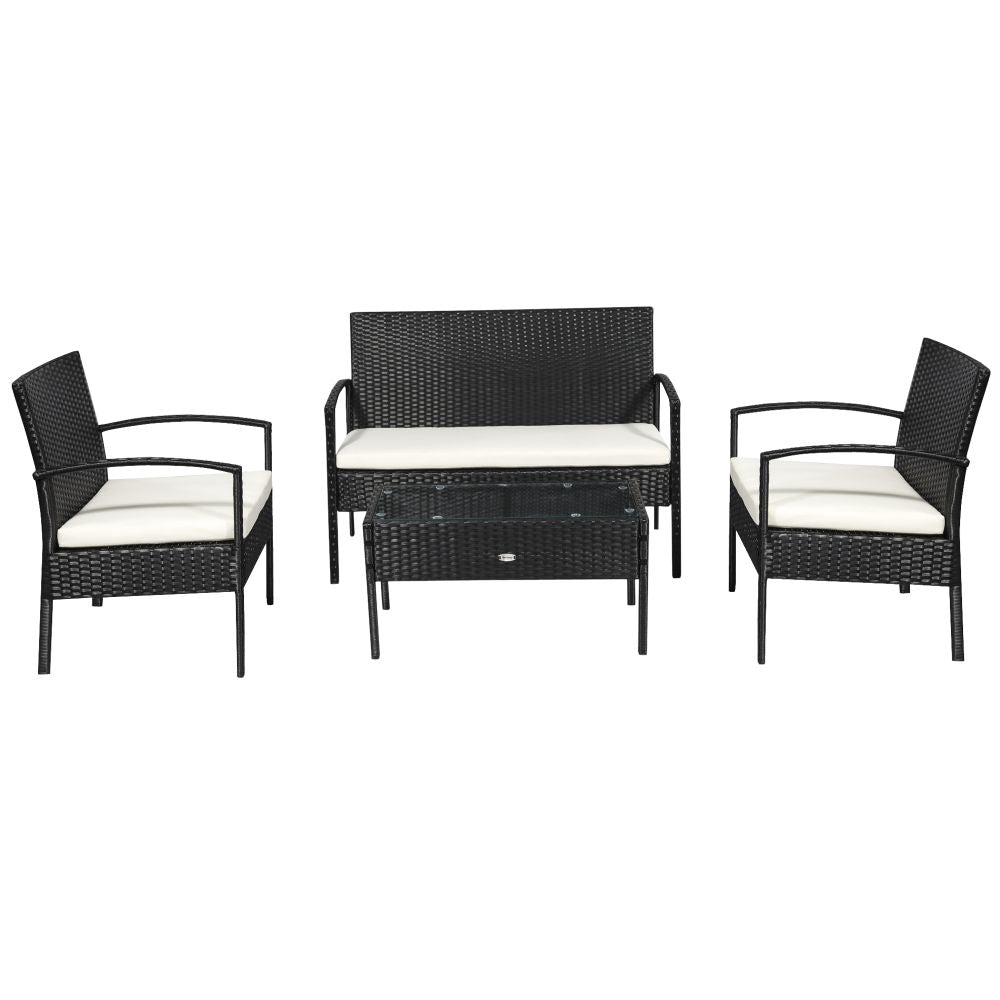 4 Seater Rattan Garden Furniture Set